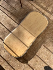 Fluidstance Balance Board Trainer Silver & Natural Wood for Standing Desk