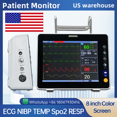 #ad Multi parameter 8 inch Portable Patient Monitor ECG NIBP TEMP SPO2 US warehouse $375.00