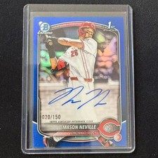 💎2025 BOWMAN DRAFT CHROME BASEBALL BLUE REFRACTOR AUTO /150 MASON NEVILLE