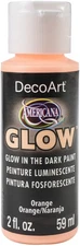 DecoArt Americana Glow In The Dark Paint 2oz-Orange