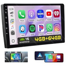 10.1" Android 15 4 64G Carplay Car Stereo Radio Touch Screen Double 2Din GPS Nav