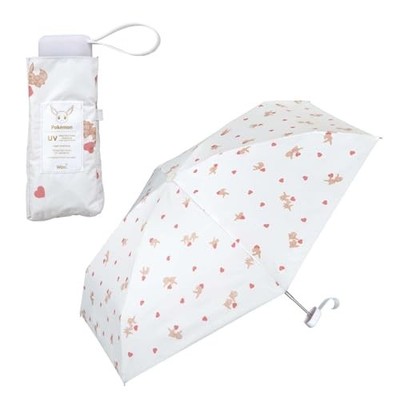 Wpc. Pokémon Sunshade Mini Sun Rain Umbrella UV Cut 100% UPF50+ Off White Eevee