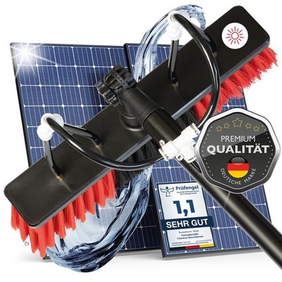 Teleskop Waschbürste 6 & 10m Länge [5 JAHRE GARANTIE] - PV Reiniger Waschbürste