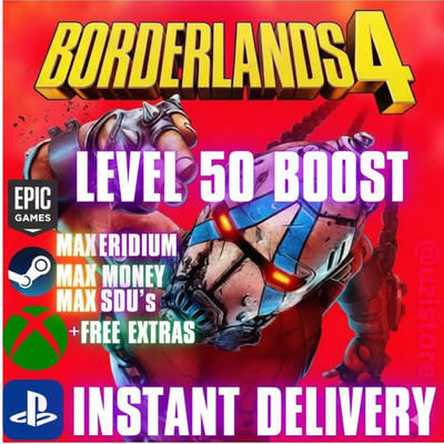 Borderlands 4 | INSTANT LEVEL 50 BOOST + MONEY/ERIDIUM/SDU s | XBOX, PS5, PC 