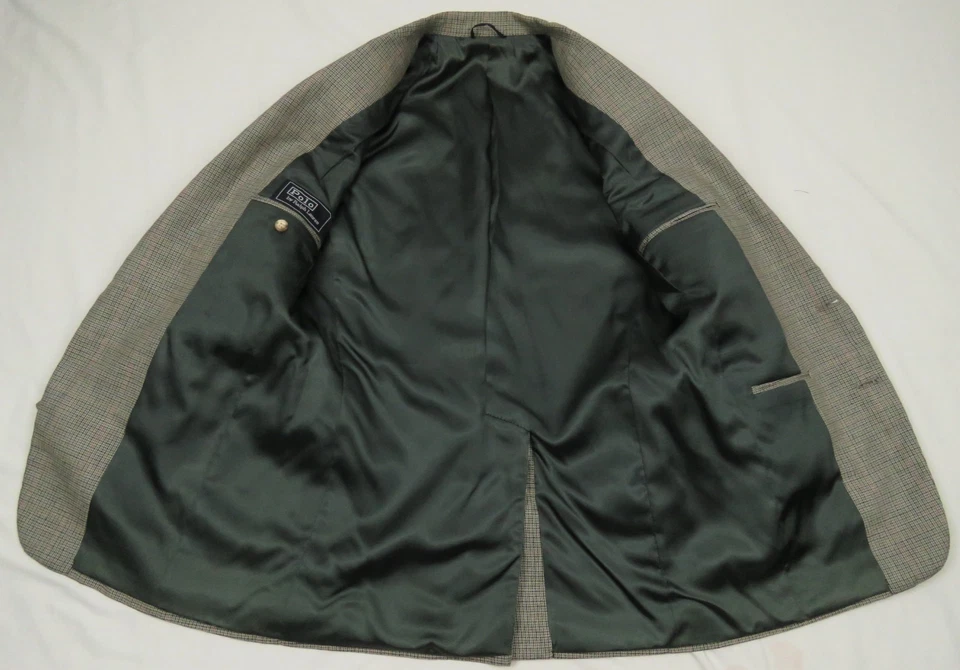 Vintage Ralph Lauren Polo 2 Button Blazer Sport Coat Jacket 38 R - Image 3 of 4