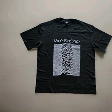 New Japanese Joy Division Black Unknown Pleasures Cotton T Shirt XL EXTRA LARGE 