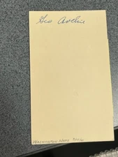 George Archie 1938 autographed 3 x 5 index card MLB Guaranteed to Pass