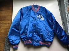 Vintage 90's Chalk Line New York Giants Satin Bomber Embroidered Jacket - Large