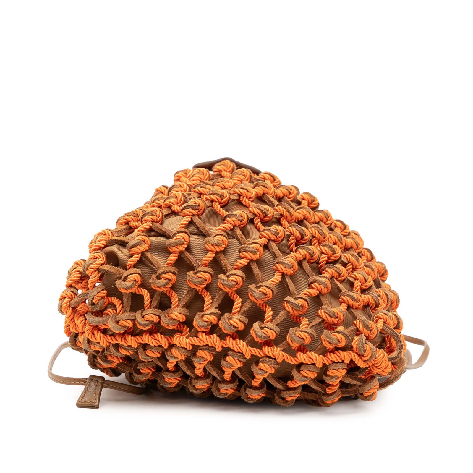 Authenticated Prada Small Suede Macrame Noue Brow… - image 3