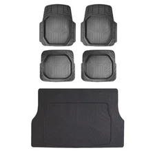 Semi-Custom fit Floor Mats & Cargo Liner Waterproof for Hyundai Rubber Black 6x