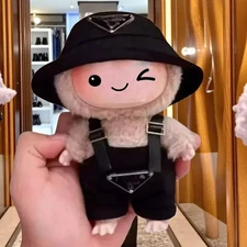 Handmade Doll Clothes Fits for Monster Doll Black Overalls Outfits Set