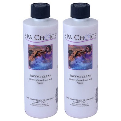Spa Choice Enzyme Clear Hot Tub Pollen Scum & Oil Destroyer - 2 x 1 Pint