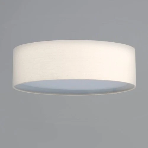 Maxim Prime 16" Wide Modern Oatmeal Linen Drum LED Ceiling Light - Picture 5 of 8