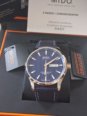 Mido Multifort Chronometer Automatic Watch 42mm Blue Dial  BNIB 