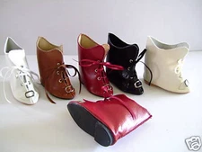 LEATHER BOOTS SIZE 10 (7.8 cm) for/for DOLL - DOLL SHOES - shoes G.BRAVOT