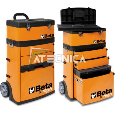 Trolley Wagen beta tools C41H oder Kommode Werkzeughalter A 2 Module Orange