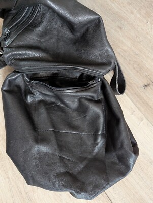 Vintage Joop Black Leather Small Convertible Backpack Vintage Joop leather Bag black Handbag Backpack | eBay main image 4