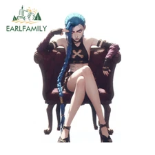 EARLFAMILY 5.1" Jinx Girl Car Sticker Bumper Storage Flask Laptop RV JDM Decals
