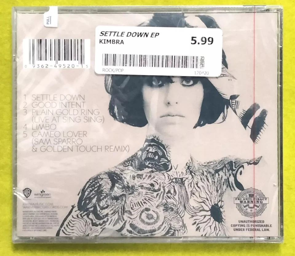 Settle Down [EP] by Kimbra (CD, 2012, Warner Bros)RSD Record Store Day Exclusive Foto 2 de 4