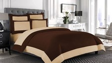 100 Egyptian Cotton 1000-TC 5 Piece Designer Reversible Duvet Cover, Size/Color
