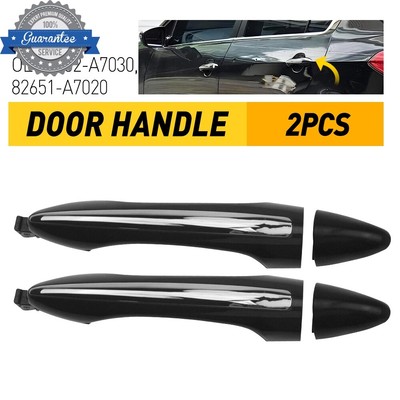 2PCS Rear Left & Right Exterior Door Handle Black For Kia Forte Cerato 2014-18 E