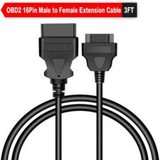 3FT 1M OBD2 16 Pin Male to Female Extension Cable Test Cord for Auto Code Reader