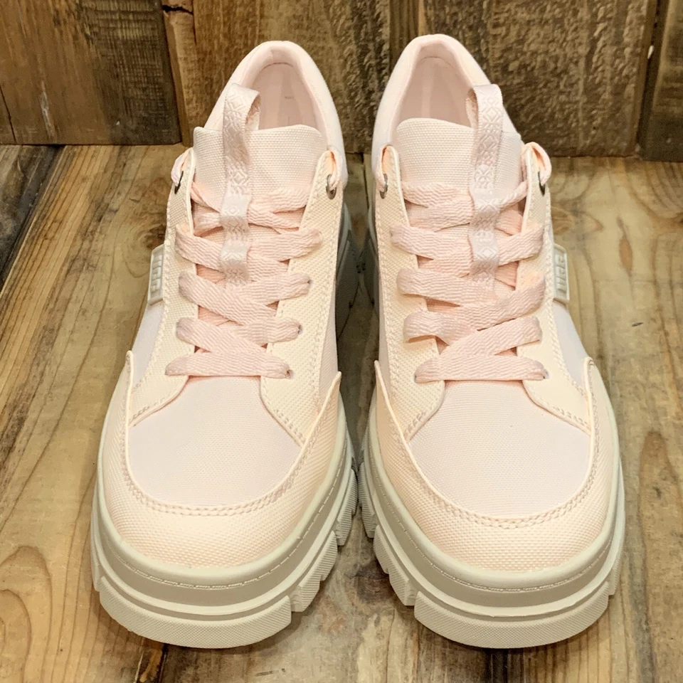 ЖЕНСКИЕ США 7,5 UGG ASHTON ГИБРИДНАЯ ПЛАТФОРМА КРОССОВКИ БОЕВОЙ ЗАЖИМ ~ РОЗОВЫЙ БЕЖЕВЫЙ - Изображение 3 из 4