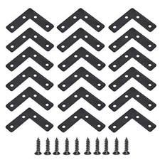 20 Pcs Black Lshape Corner Brace Bracket90 Degree Angle L Shaped Bracket 50mmx50