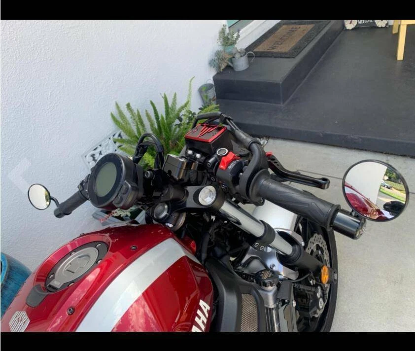 Espejos retrovisores negros CNC 7/8" para motocicleta Honda Yamaha Kawasaki Suzuki Café Foto 2 de 4