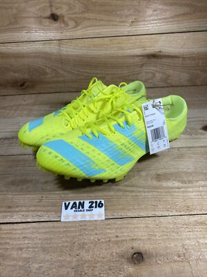 Size 11.5 - adidas Adizero Finesse Spikes Solar Yellow Aqua for