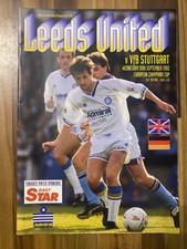 Leeds United V VFB Stuttgart Programme Champions League Qualifier 30/9/92