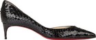 100% AUTH NEW WOMEN LOUBOUTIN IRIZA 45 PYTHON CRYSTAL D'ORSAY PUMPS/HEELS US 7.5 — photo 2
