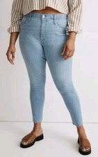 NEW Madewell 10" High Rise Skinny Crop Jeans Sz 32 Blue Charlemont Wash Stretch