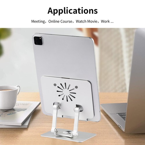 Tablet Stand Holder Adjustable Desktop Stand Foldable Aluminum For Phone Ipad us - Picture 13 of 24