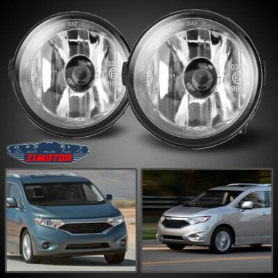 Pair For Nissan Quest 11-17 Clear Lens Bumper Fog Light Driving Lamp LH+RH Side