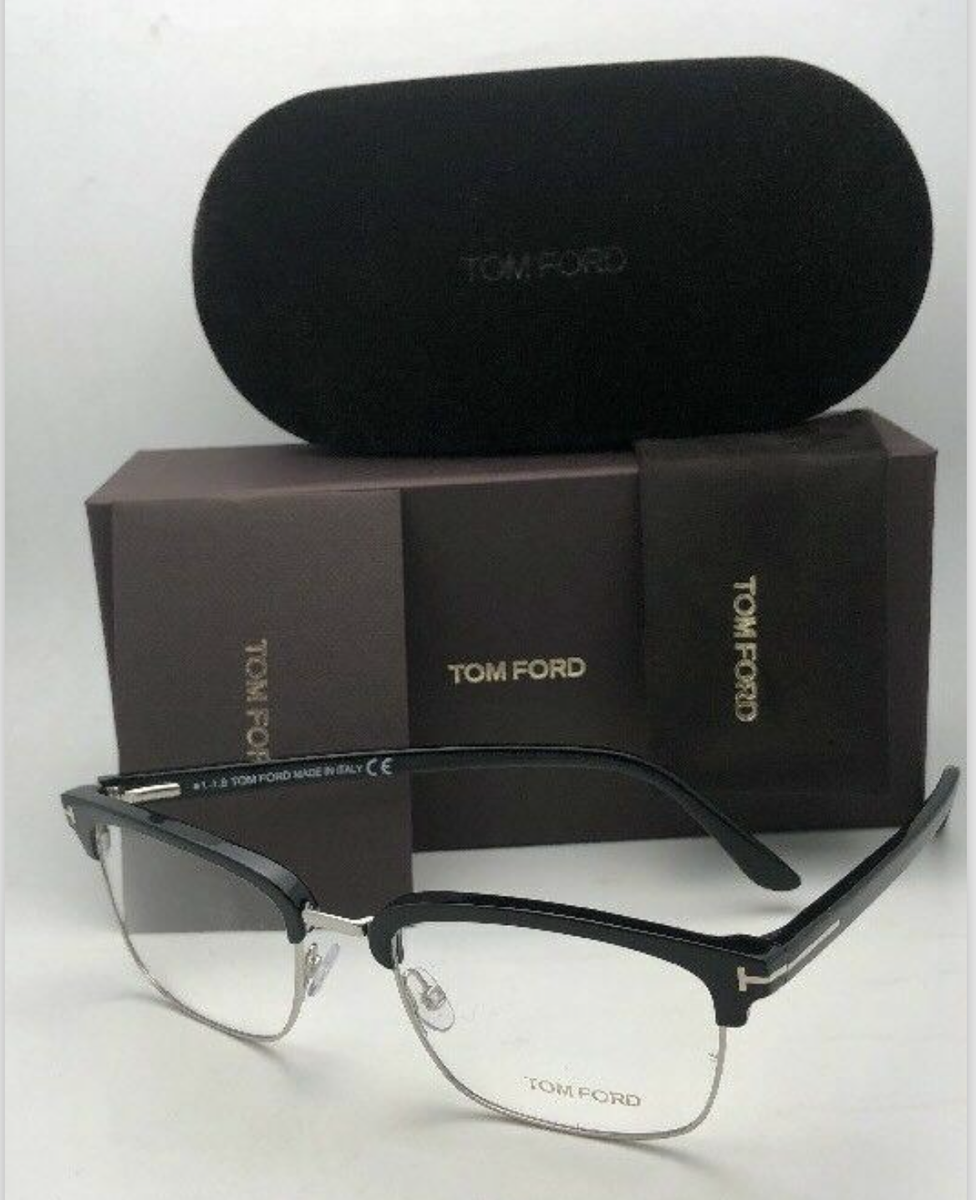 New Tom Ford Reading Glasses TF 5504 005 54-19 145 Black & Silver