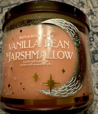 Bath & Body Works Vanilla Bean Marshmallow 3 Wick Candle 14.5 oz Large