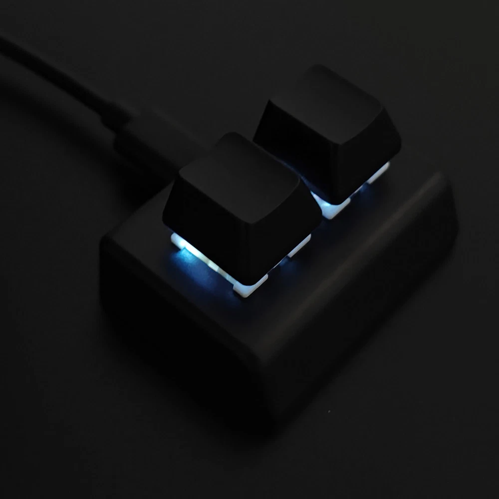 Custom 2-Key Mechanical Keypad for Copy-Paste Shortcuts and One-Key Combinations
