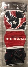 Houston Texans Football Team NFL Face Mask Cover 3 pack New