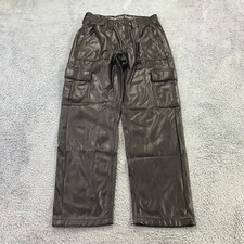 American Eagle Pants Womens 6 Stretch Vegan Leather Type Cargo Pants Casual