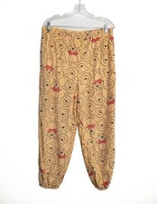 Disney Winnie The Pooh Yellow L Pajama Pants With Elastic Waist  Cuffs Loungewe