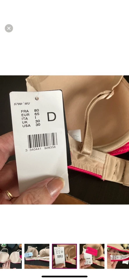 Sujetador con aros Passionata crema soporte completo talla 30D. ¡Nuevo con etiquetas! Foto 3 de 4
