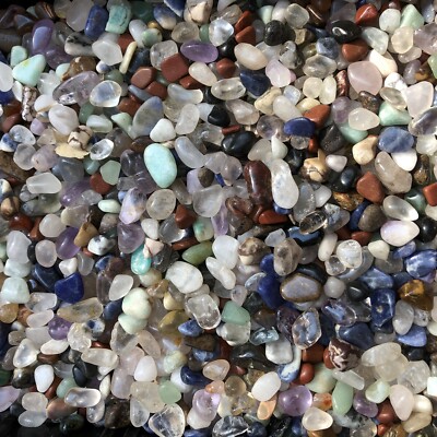 lbs Tumbled Assorted Mix Natural XXSmall Gemstone Chips Bulk Gem Rock  Crystals