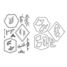 HERO ARTS - ACRYLIC STAMPS N CUTTING DIES - GEOMETRIC FRAME BUNDLE