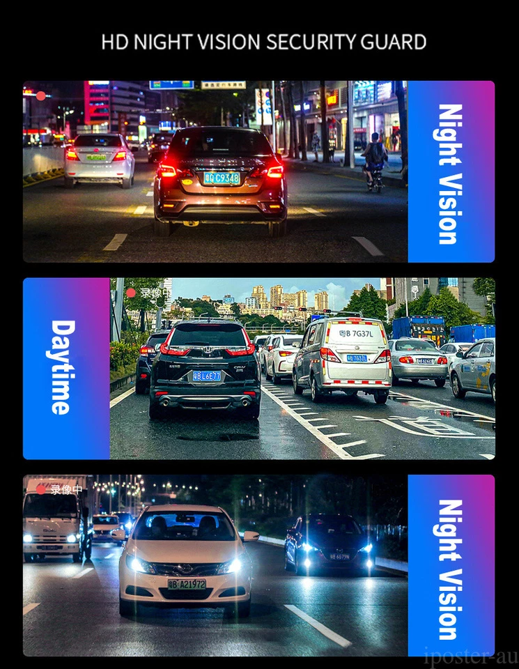 Digital Wireless 7" Monitor Splitscreen 2x Reversing Camera Kit DVR 12V 24V QUAD - Image 4 of 4