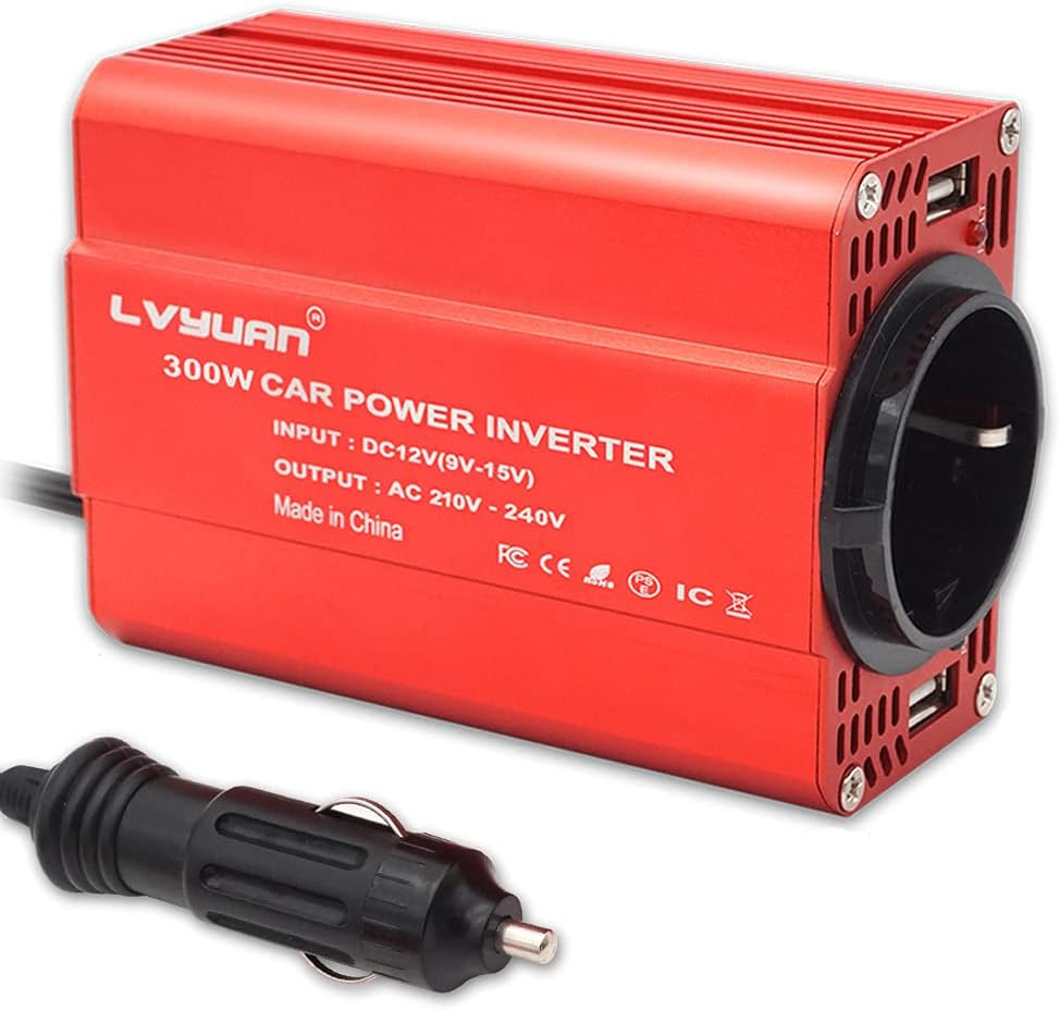 Inverter Potenza Auto 300W DC-AC 220V | Protezione Multipla USB