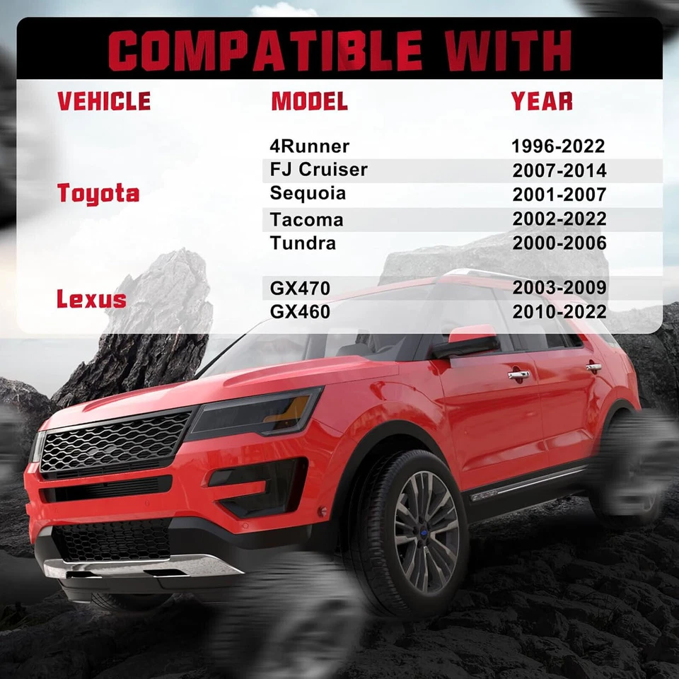 (4) 1 Inch Hubcentric Wheel Spacers 6x5.5 For Toyota 4Runner FJ Cruiser Sequoia - Image 3 of 4