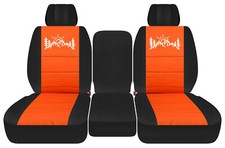 Front Truck Seat Covers Black-orange Wmountain Fits Dodge Ram 2011-2018 1500 Front Truck Seat Covers Black-orange Wmountain Fits Dodge Ram 2011-2018 1500