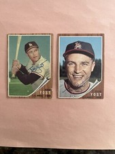 1962 Topps #176 L.A. Angels Both Variations Eddie Yost Autographs.