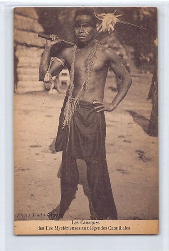Photo Ancienne Rare 1898 - Plaque De Verre Cannibales Des Îles Fidji 'Cannibal Feast' - Thème Folklore